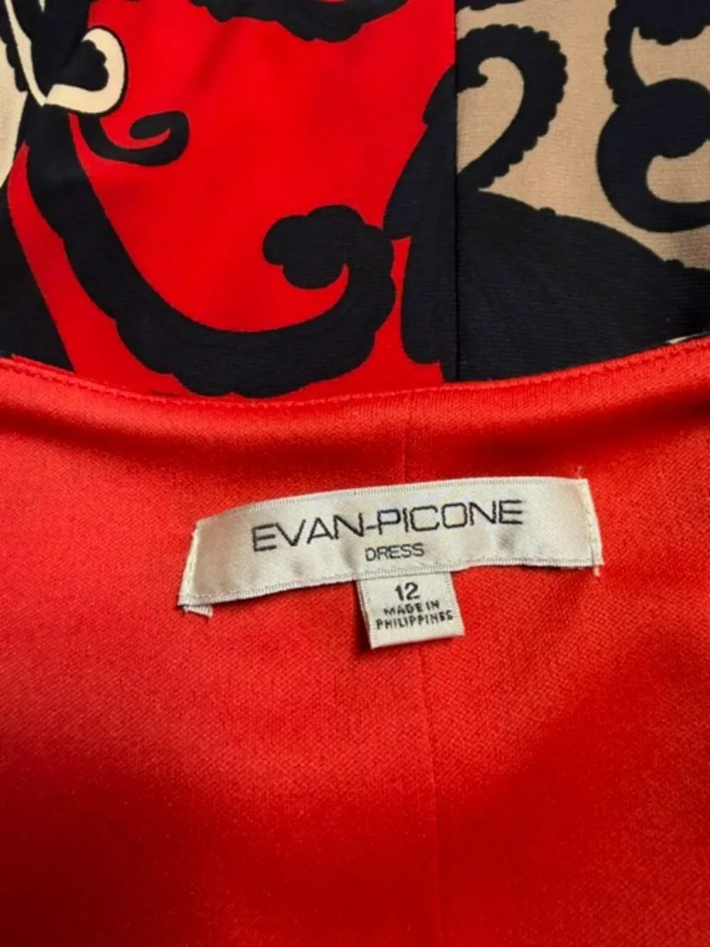 Evan Picone Sleeveless Drapped Neck Dress Size 12